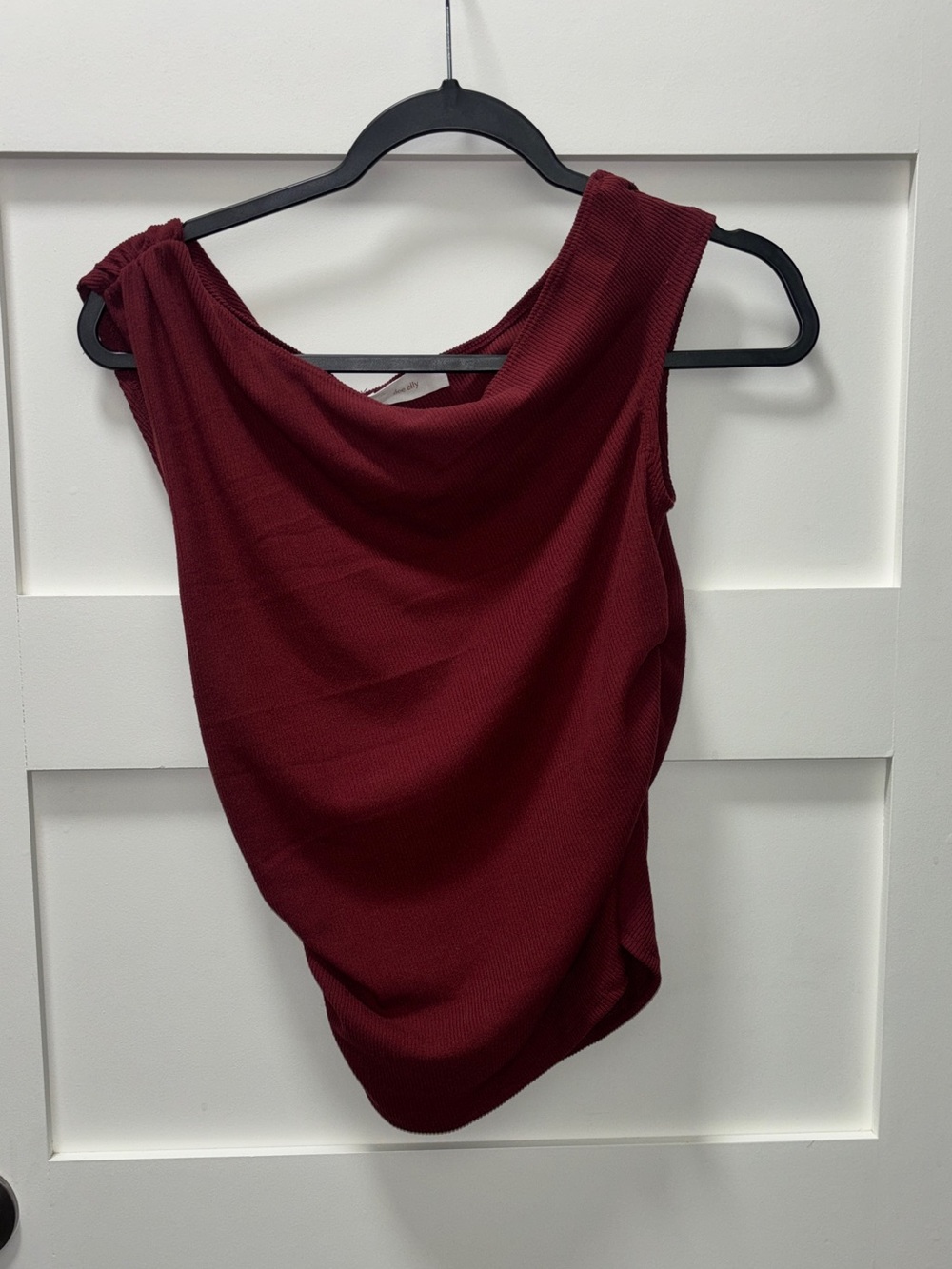 Sleeveless Draped Cowl Neck Camisole - Burgundy